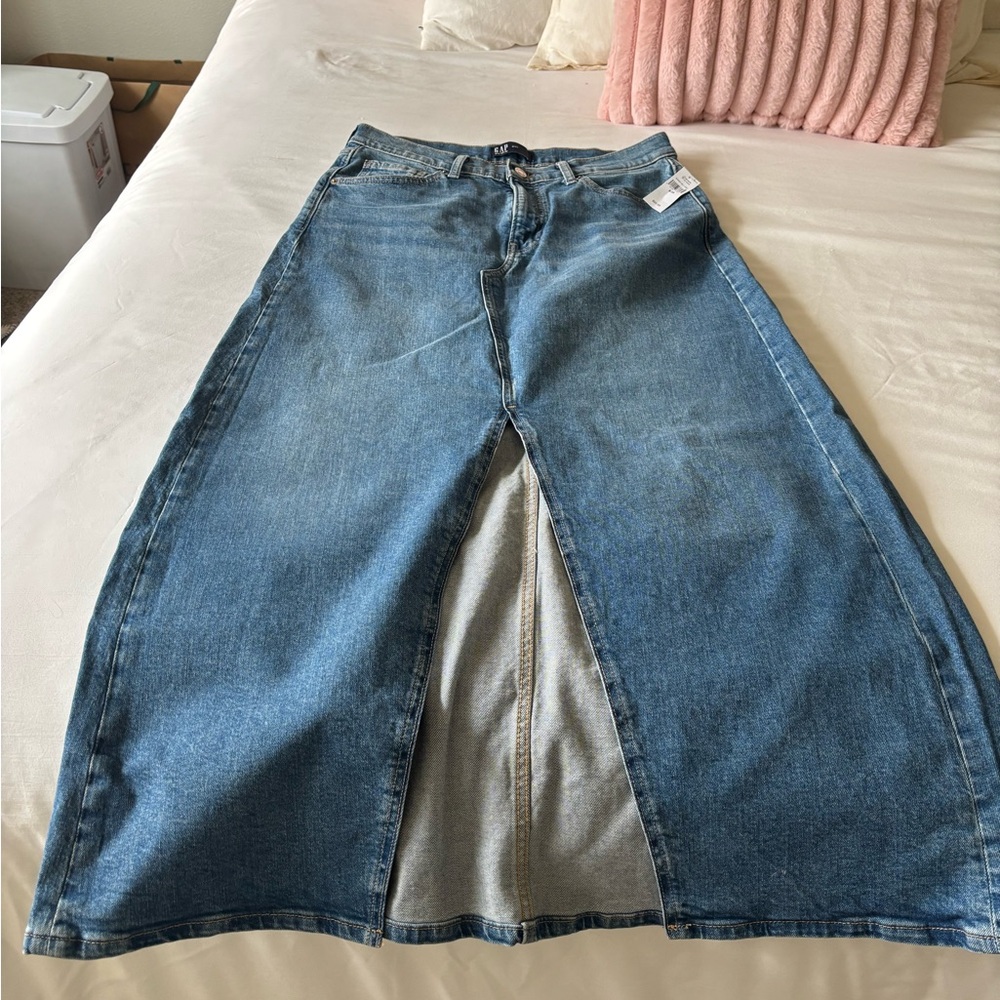 GAP Blue Denim Maxi Skirt